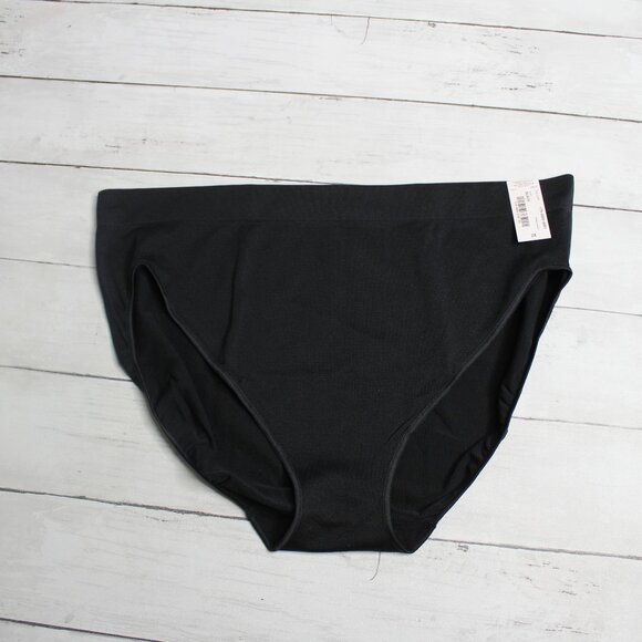 Ambrielle Women's High Cut Leg Brief Panties Plus Size 2X Black - Picture 1 of 5